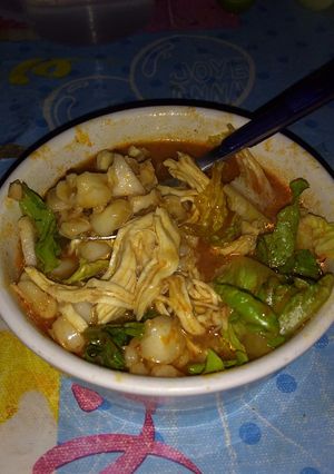 Una foto de Pozole!