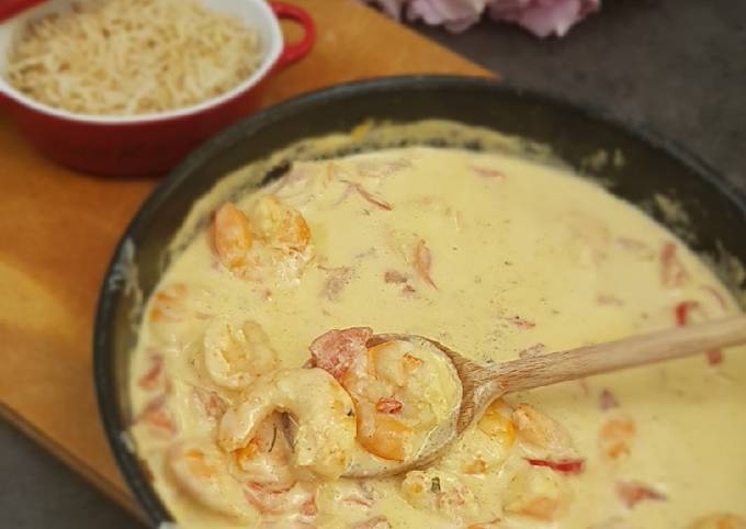 °Poêlée de crevettes curry-coco°