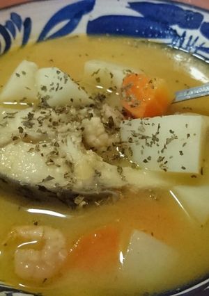 Una foto de Caldo de pescado