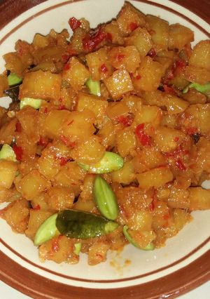 Foto resep Sambal goreng kentang pete