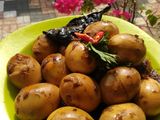 Telur hitam petis udang simple