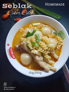 Foto resep Seblak ceker cilok