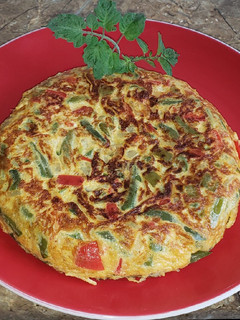 Una foto de Tortilla de porotos verdes