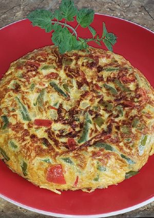 Una foto de Tortilla de porotos verdes