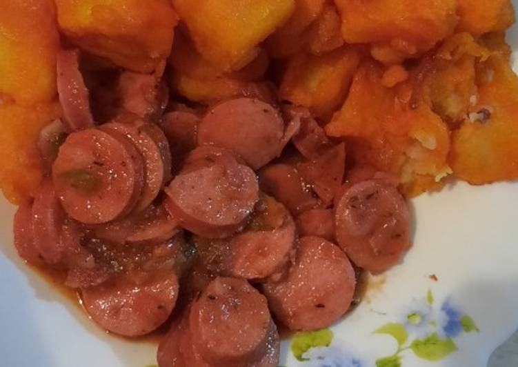Chopped sausages