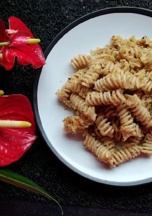 Teljeskiőrlésű káposztás tészta recept fotója