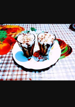 A picture of Delicious tasty Hershey's chocolate Cocoa shake.