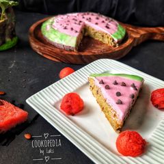 A picture of Watermelon Cookie Pie.