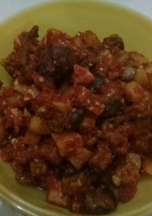 Foto resep Sambal Goreng Hati Ampela Plus Kentang dan Tempe Pedas Manis