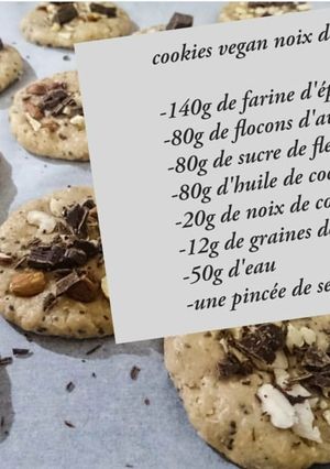 Une photo de Cookies vegan à la noix de coco