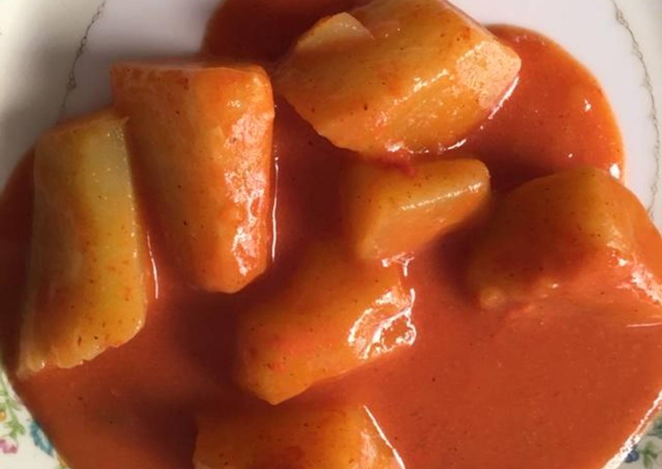 Chayotes en achiote