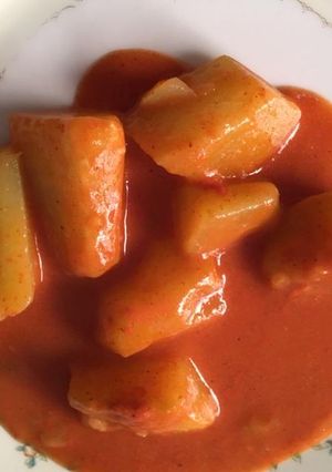 Una foto de Chayotes en achiote