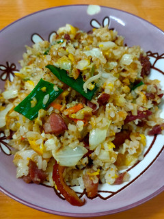 鴨賞吻仔魚炒飯 的食譜成品照片
