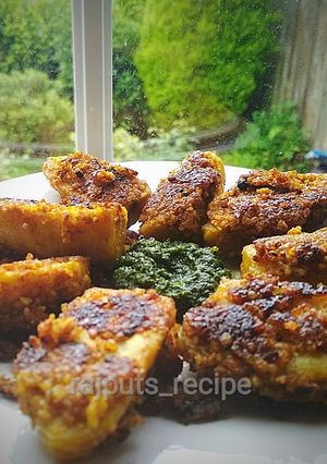 A picture of Raw Banana cutlet.