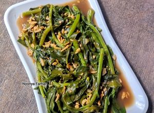 Foto resep Tumis daun Ginseng bawang putih