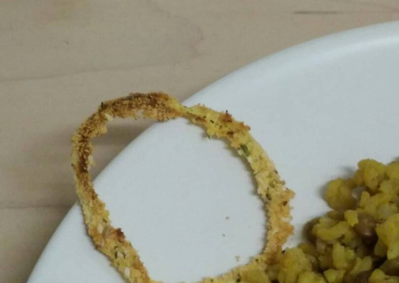 Healthy and light onion rings