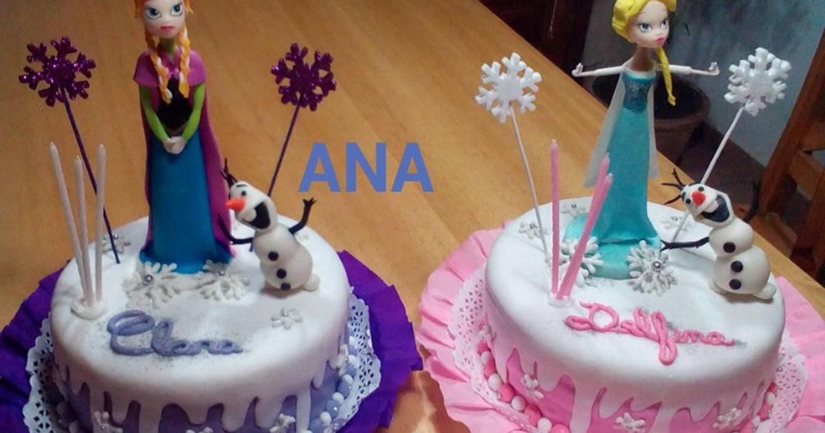 Tortas de frozen para cumpleaños gemelas Receta de GRINGA- Cookpad
