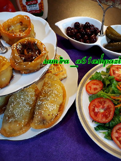 عکسی از دستور پیراشکی گوشت گل رز