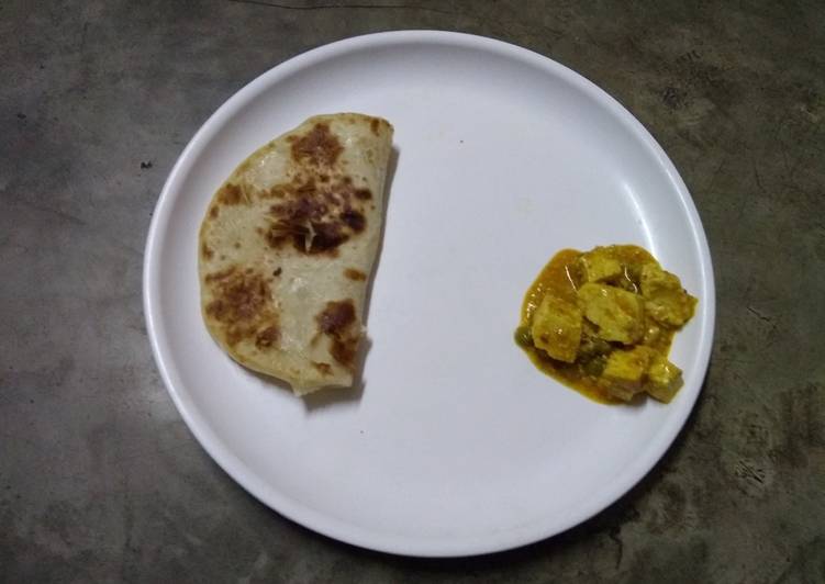 Recipe of Perfect Butter naan and dahi paneer