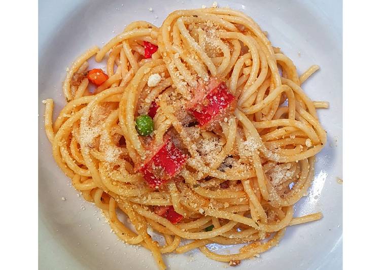 Bagaimana Membuat Spageti Sosis Gurita saus Bolognese #Homemade, Menggugah Selera