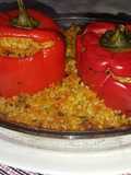 Pimiento relleno vegano