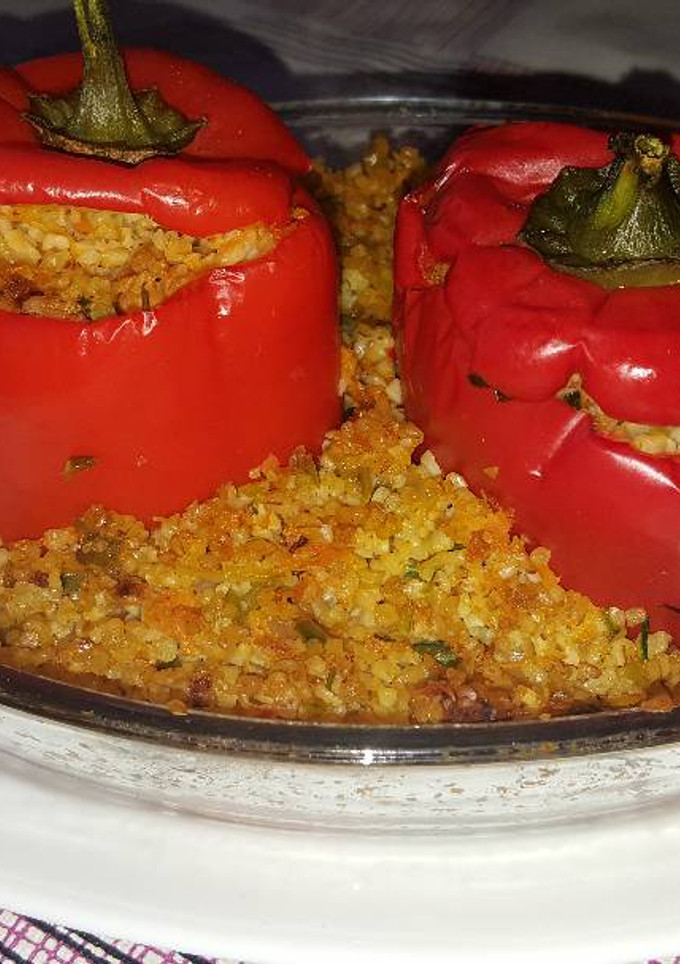 Una foto de Pimiento relleno vegano