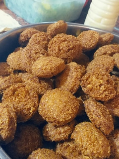 A picture of Homemade Falafel.