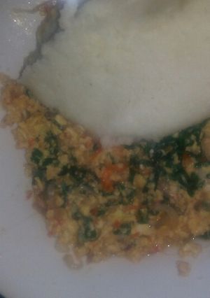 A picture of Mayai ugali.