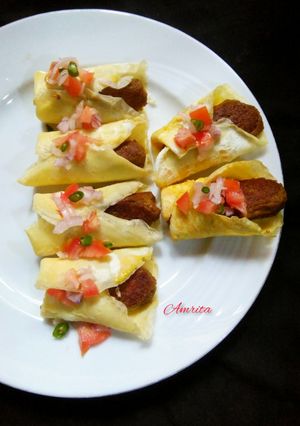 A picture of Omelette Soya stick Tacos.