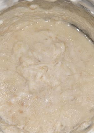 A picture of Keto Greek Yogurt Ice Cream with Peanut Butter and Rose Water.