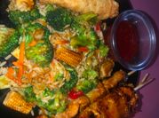 A picture of vegetable egg roll