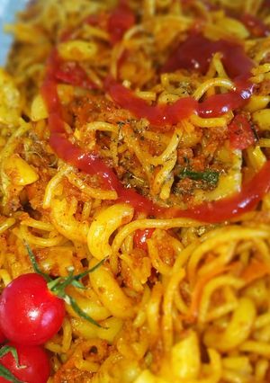 عکسی از دستور ماکارونی با گوشت
