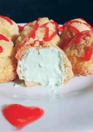 Hình của món Bánh su vỏ xù giòn tan.