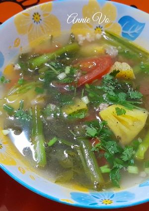Hình của món Canh ngót rau cần nước.