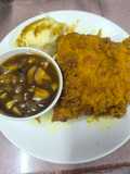Crispy Chicken Chop dengan Mashed Potato dan Sos Lada Hitam