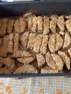 Una foto de Berenjenas especiadas al horno muy jugosas y con miel