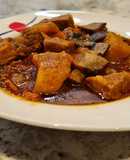 Magro de cerdo guisado con verduras