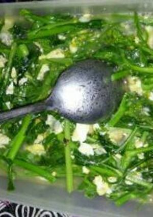 Foto resep Tumis kembang caisin + telor