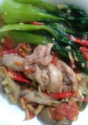 Foto resep Ayam kukus baby pakchoy