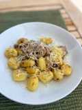 Ñoquis con champiñones ¡sin hervir antes los ñoquis! - Receta de batch cooking