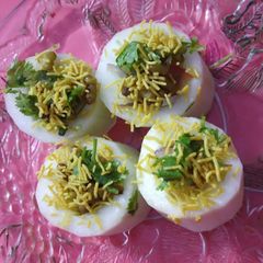 A picture of Cucumber bhel chat.