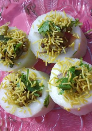 A picture of Cucumber bhel chat.