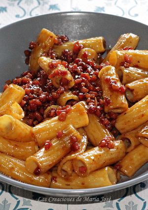 Una foto de Pasta en salsa teriyaki