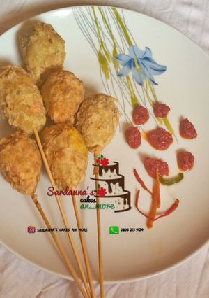A picture of Stick yam balls.