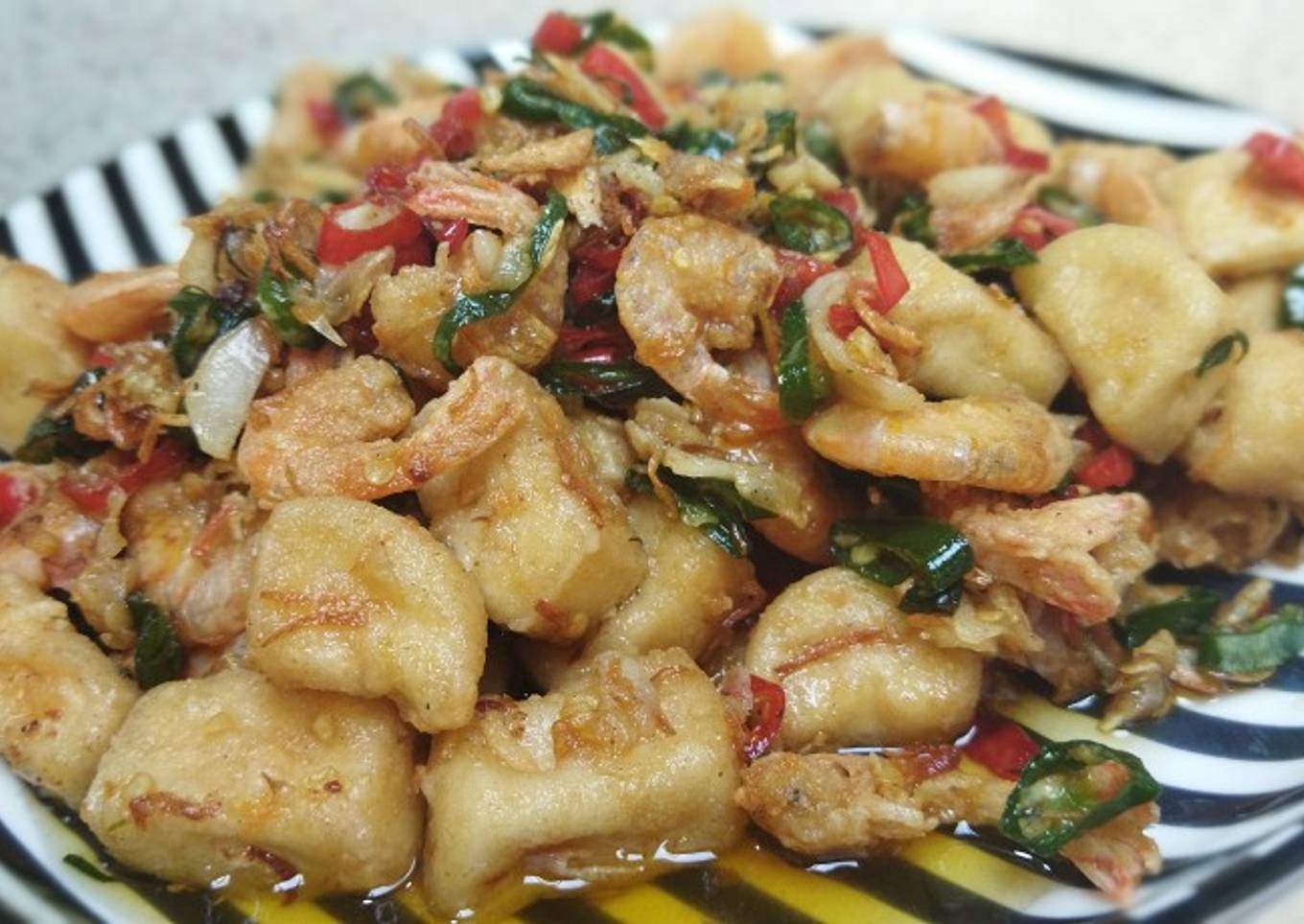 Resep Tahu udang cabe garam Anti Gagal