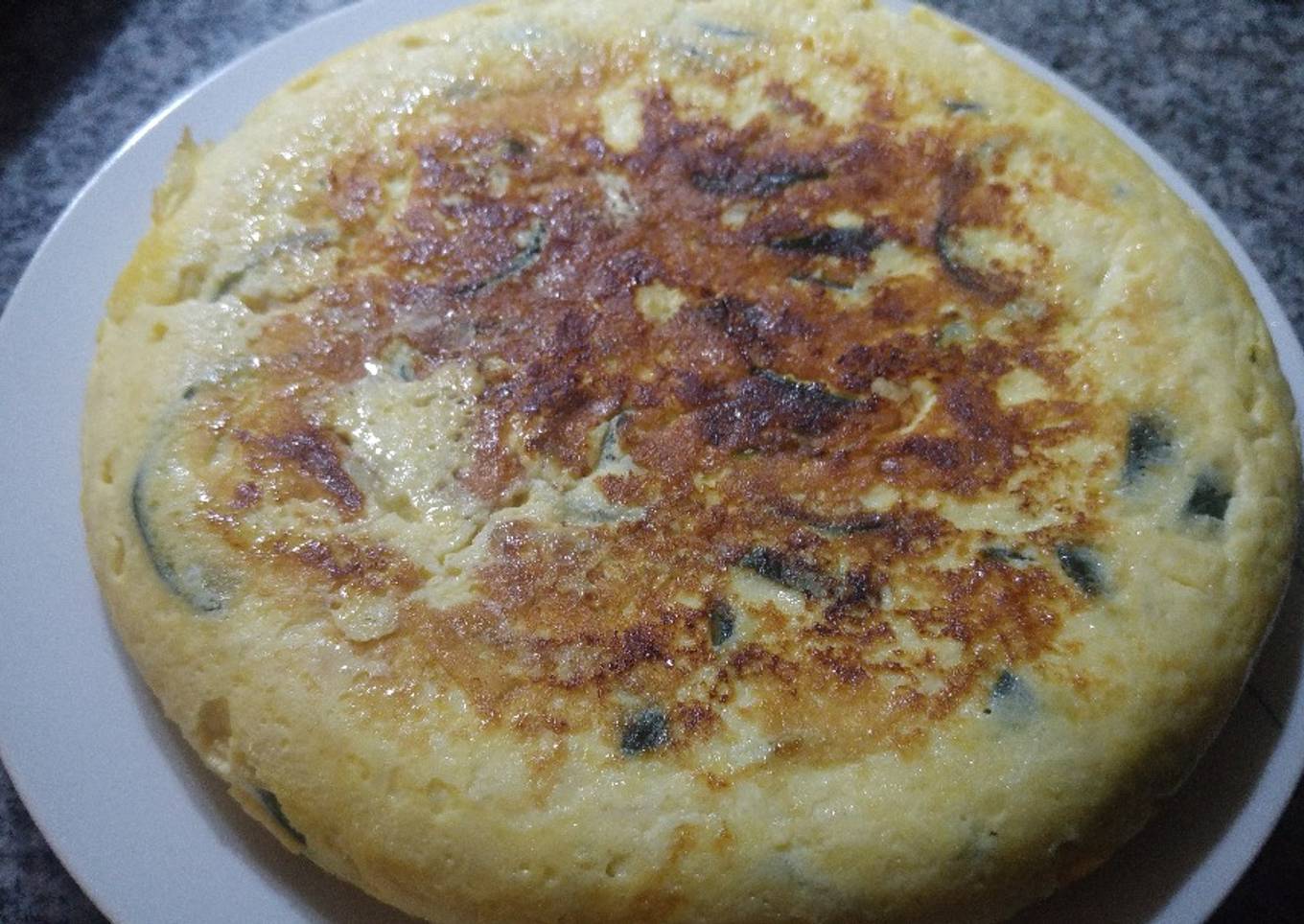 Tortilla de calabacín con philadelphia
