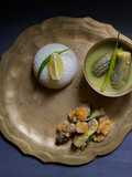 Korui Begun diye Moong Dal / Moong Dal with Small Eggplants for lunch in Thakurbari style