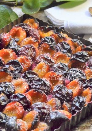Une photo de Tarte aux prunes du jardin, façon Grand maman