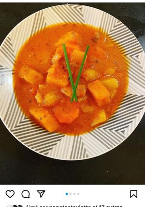 Une photo de Soupe lait de coco