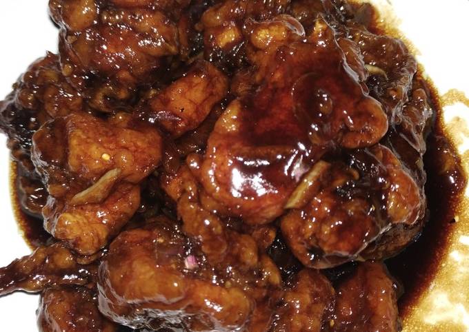 Ayam kecap saus mentega